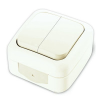 ВЫКЛЮЧАТЕЛЬ VI-KO PALMIYE БЕЛЫЙ 2кл НАКЛАДНОЙ IP54 ((90555402)
